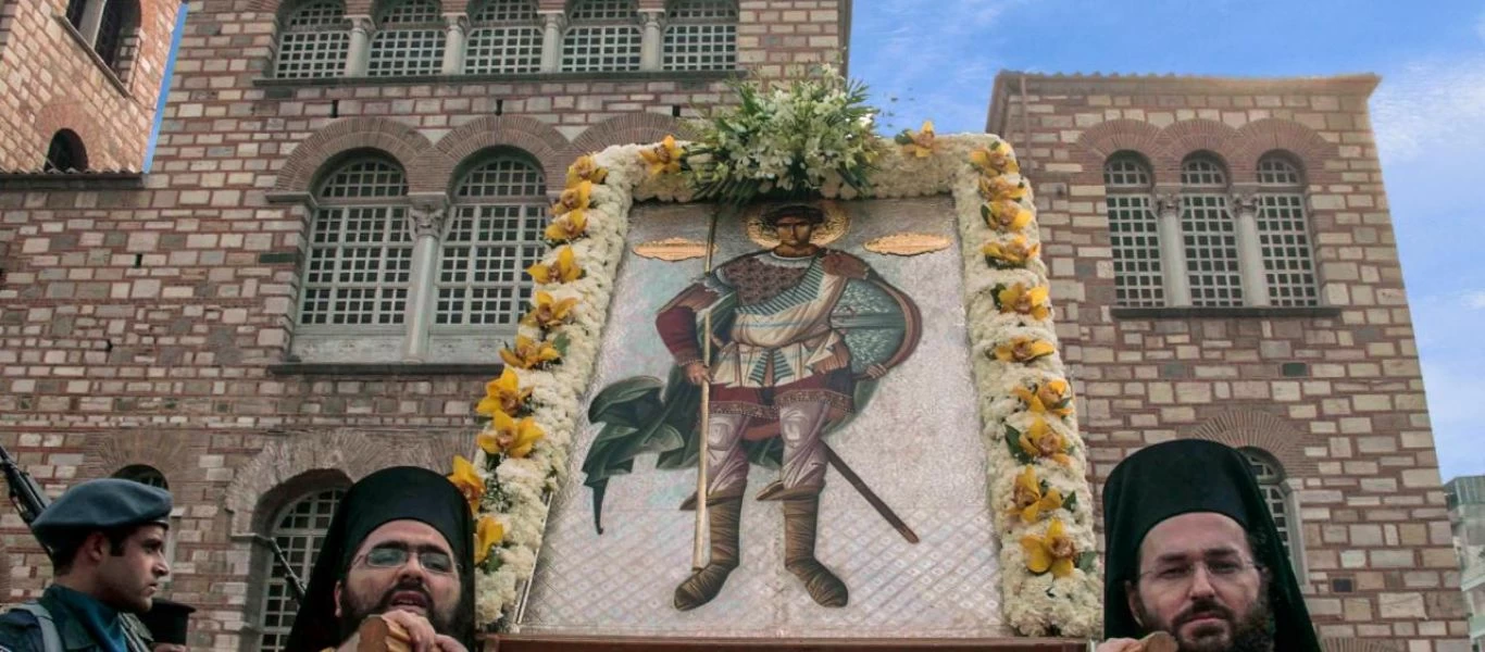 Θεσσαλονίκη: Κιγκλιδώματα και ισχυρή αστυνομική παρουσία έξω από τον ναό του Αγίου Δημητρίου